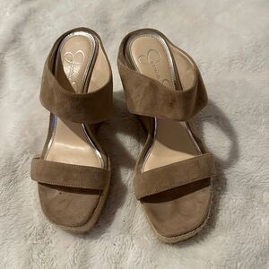 Jessica Simpson Brown Wedge Sandals